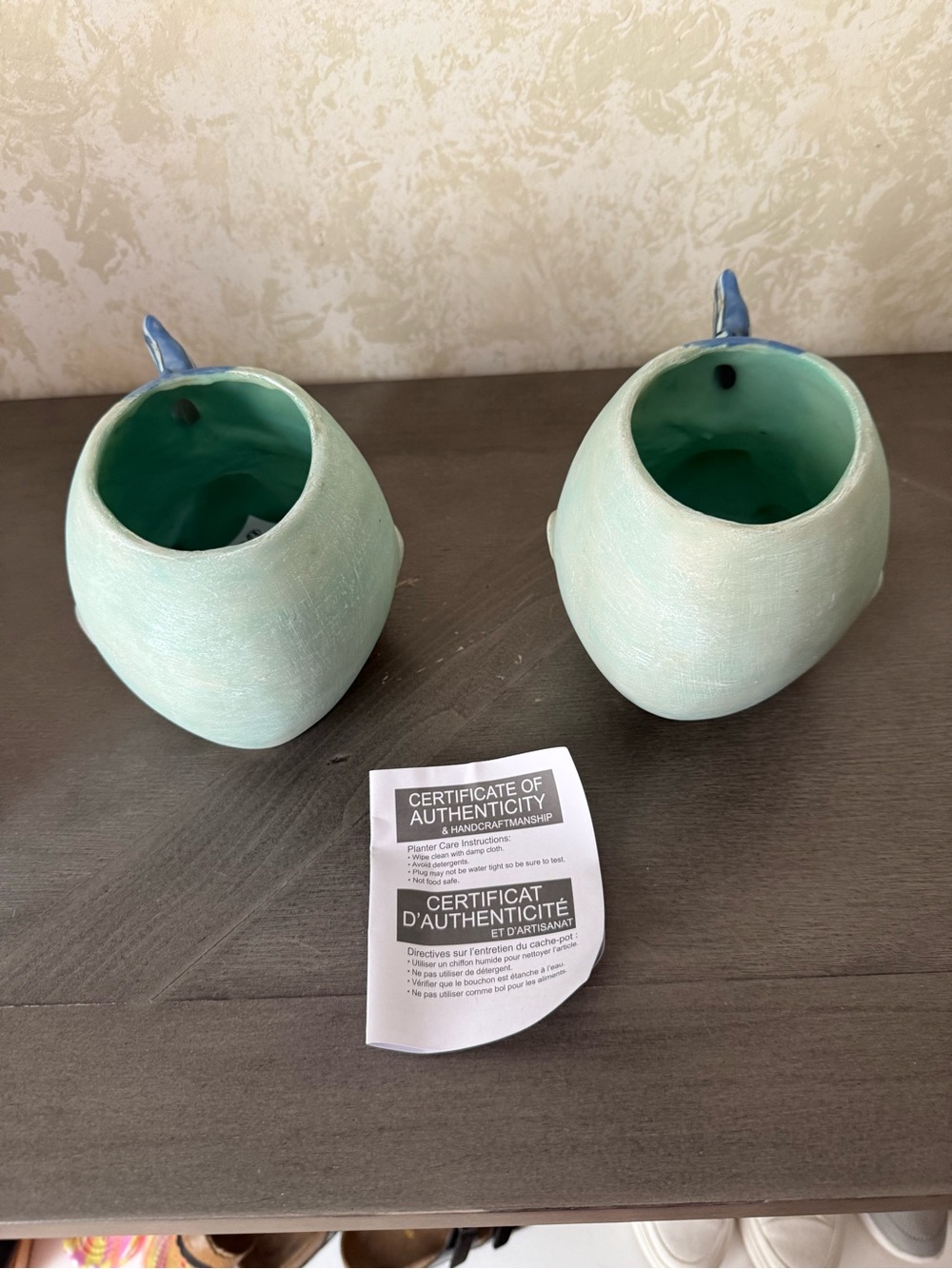 Set of Two Precious Whale Planters. - Picture 3 of 7